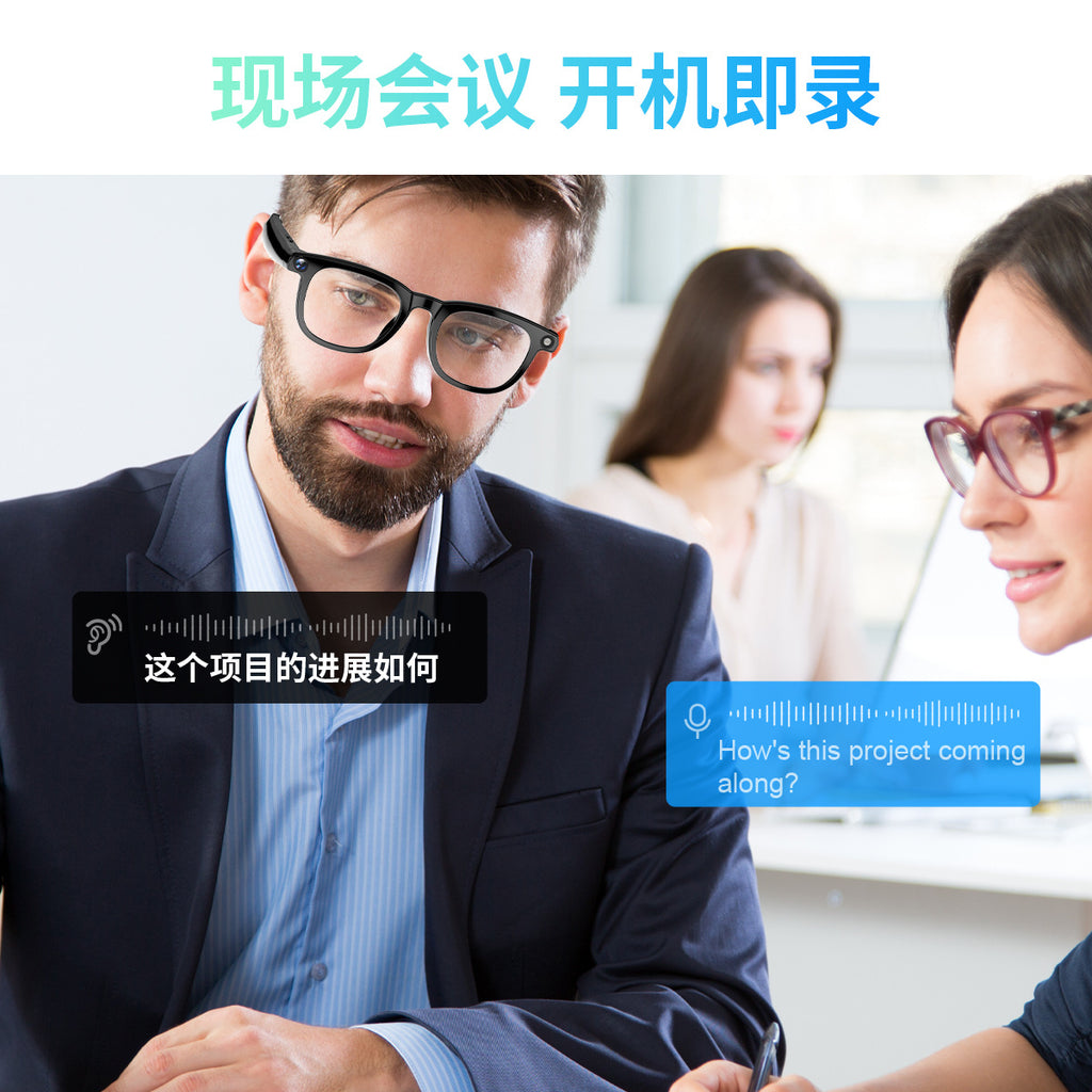 AI Smart Glasses Large Model Photography Object Recognition Audio Video Touch Control Wearable Device Keywords Spotting Interaction