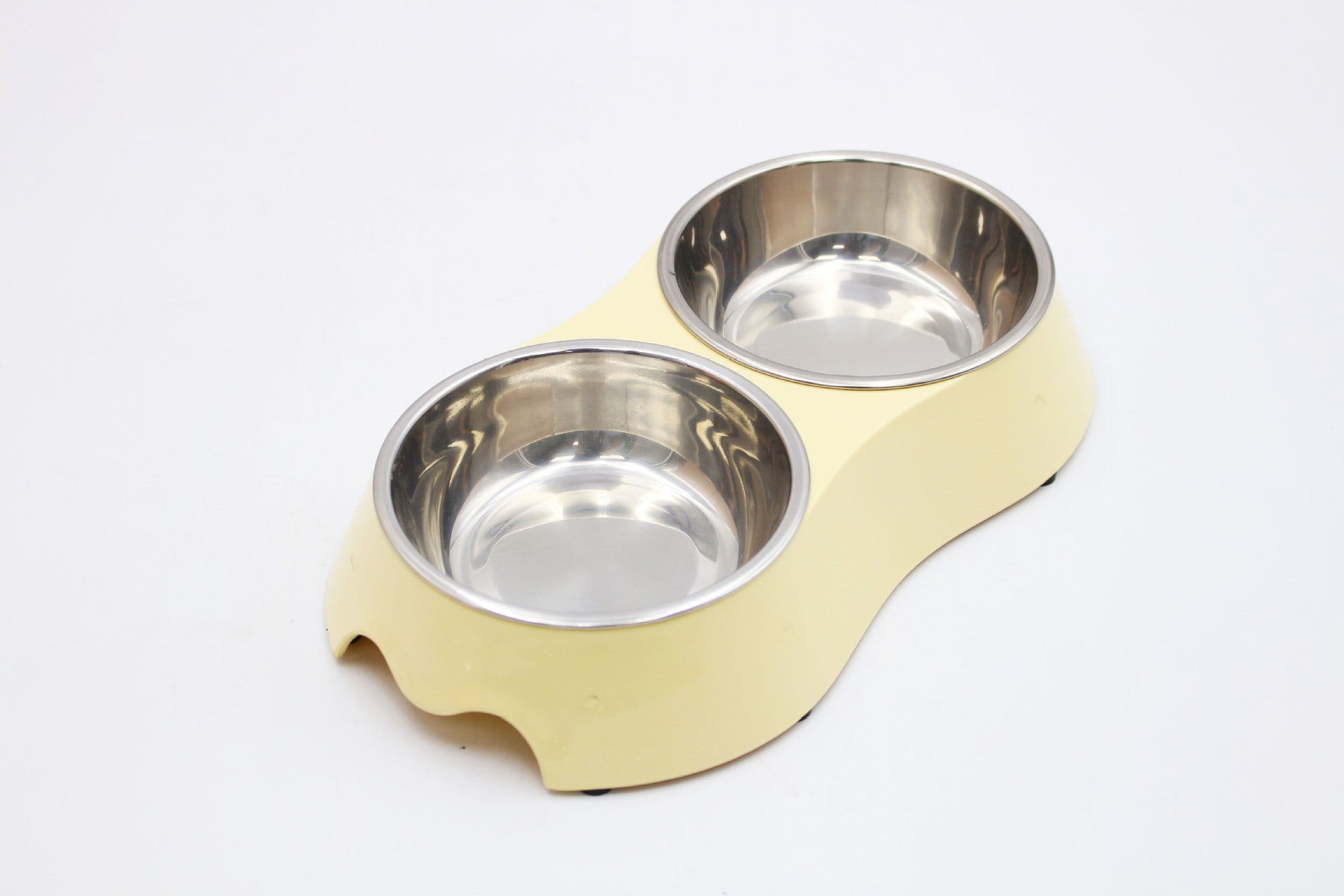 Spot wholesale pet melamine double bowl stainless steel food grade material cat dog pet drinking water feeding pet bowl