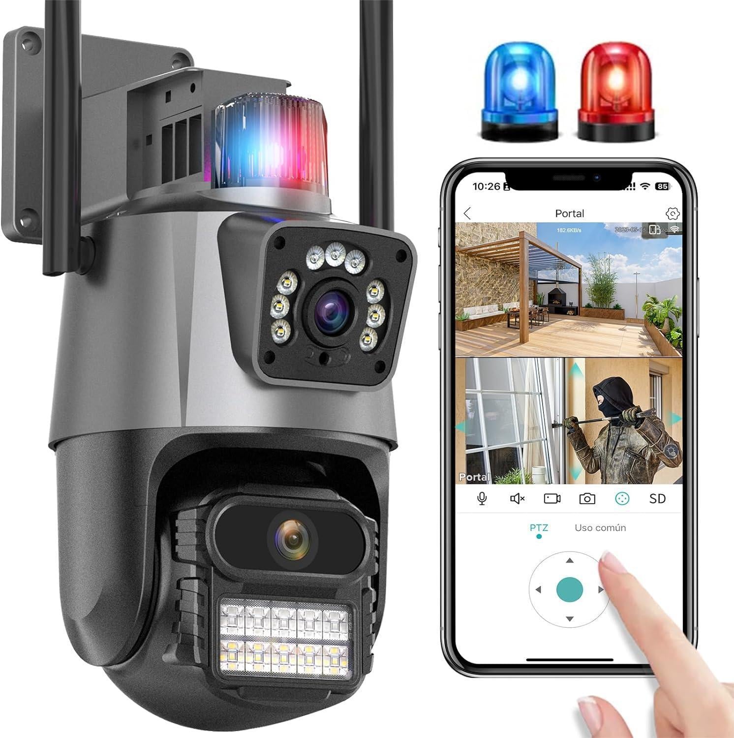 ICsee outdoor dual screen home WiFi surveillance camera wireless high definition night vision camera spot wholesale