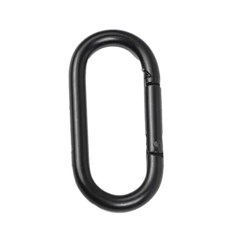 D形葫芦形全黑铝合金登山扣蓝牙耳机壳挂钩迷你钥匙扣饰品配件