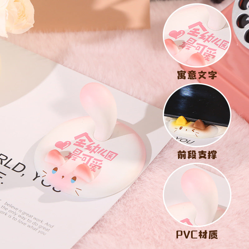 Cute creative design Meow Meow mobile phone holder A must-have artifact for home lazy people Mobile phone holder Vinyl desktop ornament