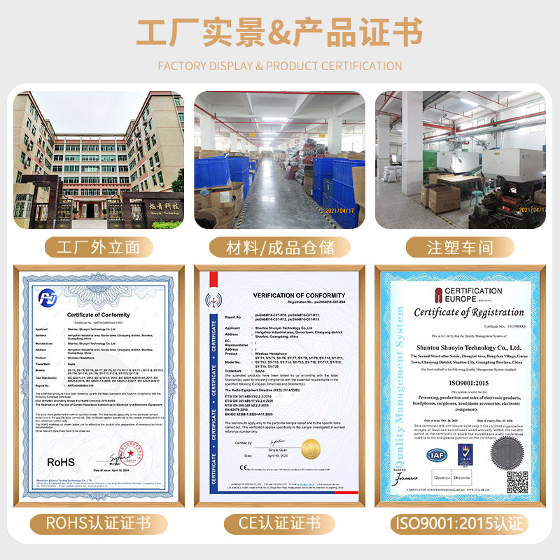 Cross-border new popular wireless earphones, headphones wearing Bluetooth game earphones, large power brand headset manufacturers wholesale