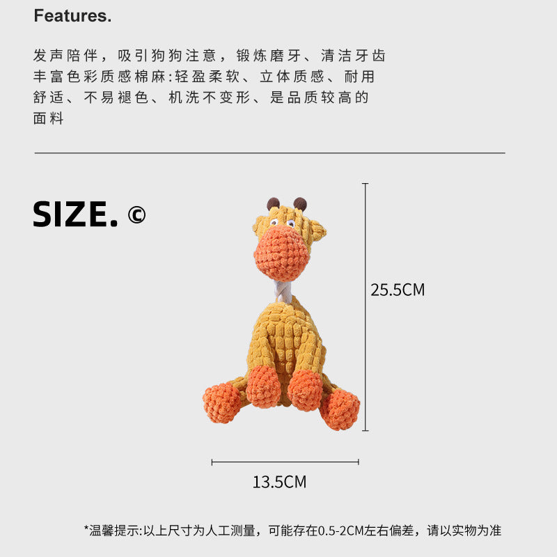 Pet Toys Dog Bites Sound Toys Funny Donkey Grinding Teeth Pet Plush Toys Interactive Dog Toys