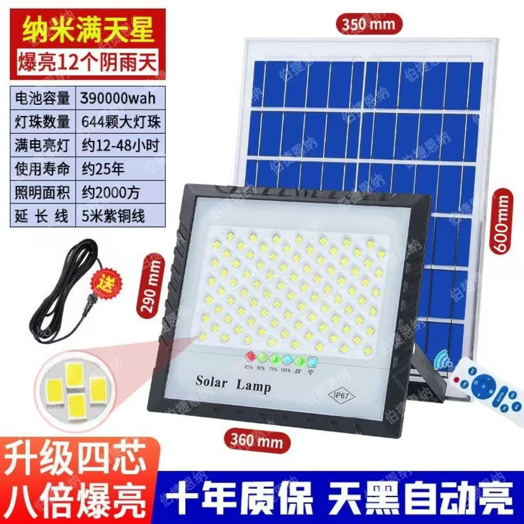 2024 new smart solar lighting, automatic light in the dark, indoor and outdoor solar garden floodlight
