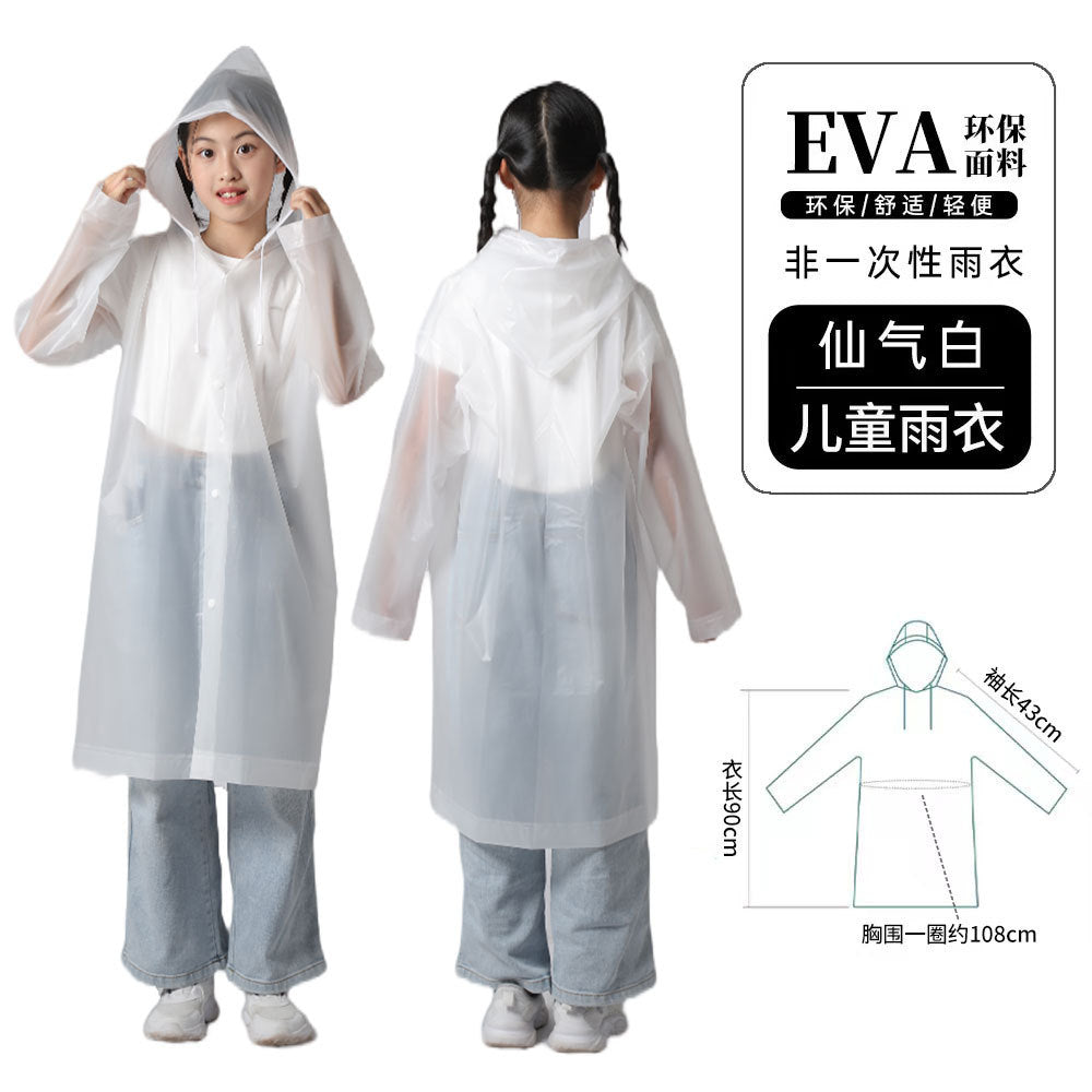 Raincoat Thickened Long Disposable Children Adult Portable Poncho Full Body Rainstorm Men's and Women's Travel Outdoor Portable