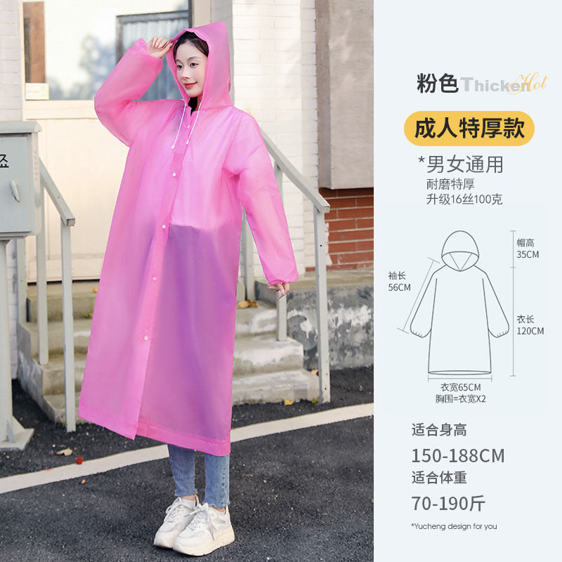 Manufacturer spot eva non-disposable raincoat adult average size long concert travel portable thickened poncho