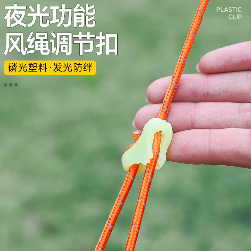 Luminous triangle buckle outdoor camping canopy tent rope buckle fluorescent triangle buckle luminous triangle buckle luminous triangle buckle