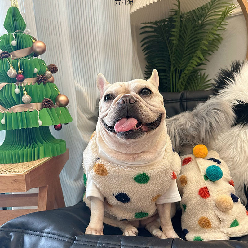 Dog autumn and winter warm vest jacket French bucket Corgi Schnauzer medium and small dog cat pet clothes