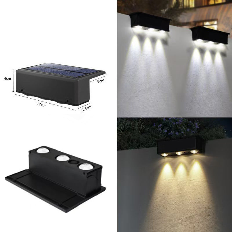 Solar outdoor garden light household lighting wall lamp balcony wall spotlight garden atmosphere waterproof