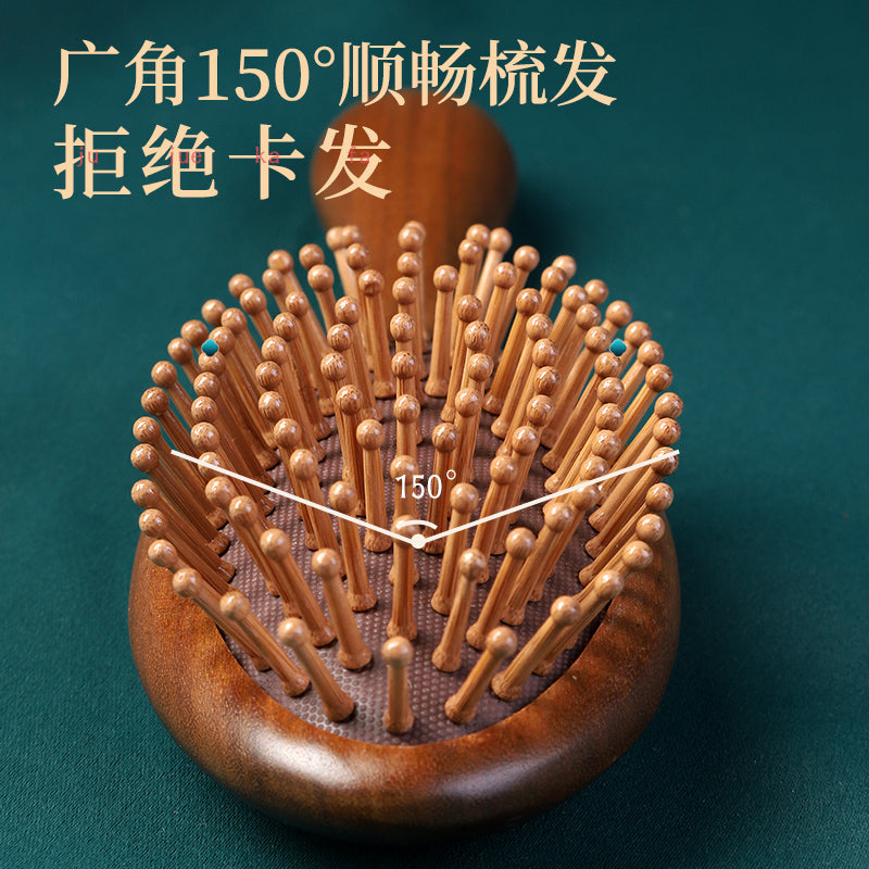 Sandalwood air cushion comb massage airbag comb head meridian wooden comb women's special long hair scalp home massage comb