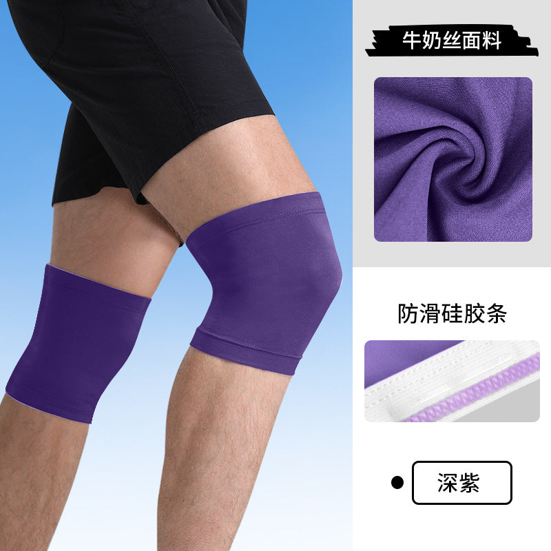 Basketball Knee Pads Large Size UV Protection Motorcycle Riding Leg Pads Equipment Non-slip Silicone Knee Joint Protectors