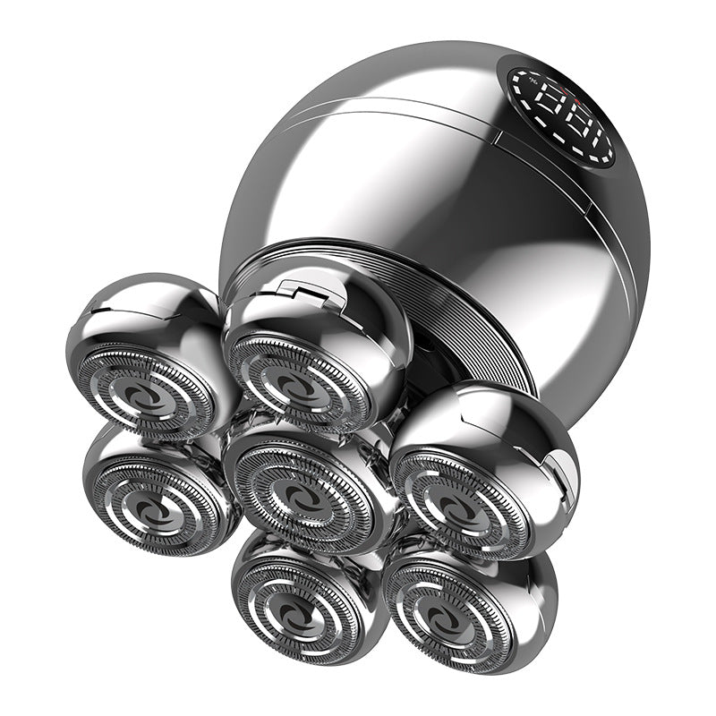 New shaved head haircut Smart men shaved head Seven knife heads Electric razor Rechargeable razor Wholesale