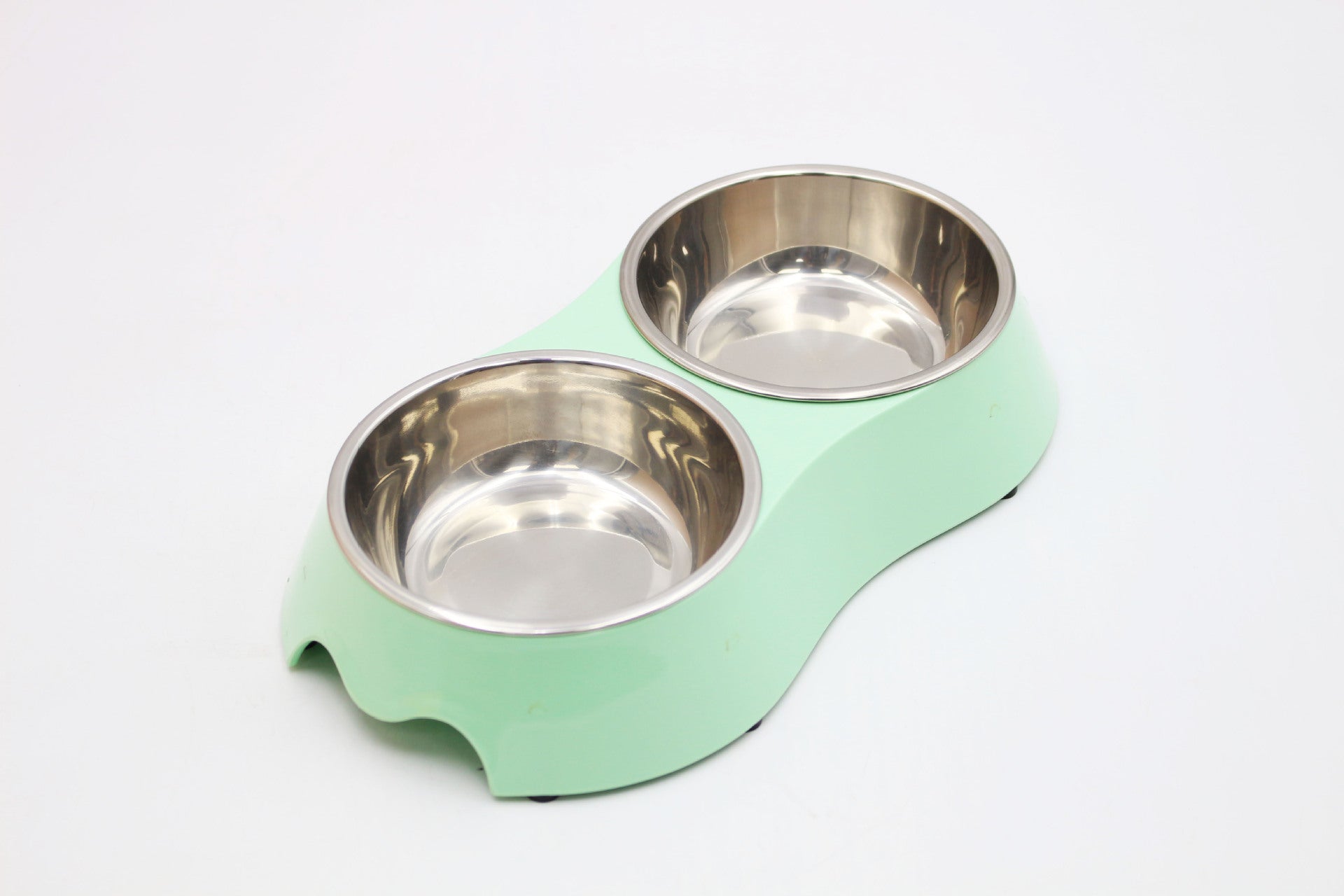 Spot wholesale pet melamine double bowl stainless steel food grade material cat dog pet drinking water feeding pet bowl