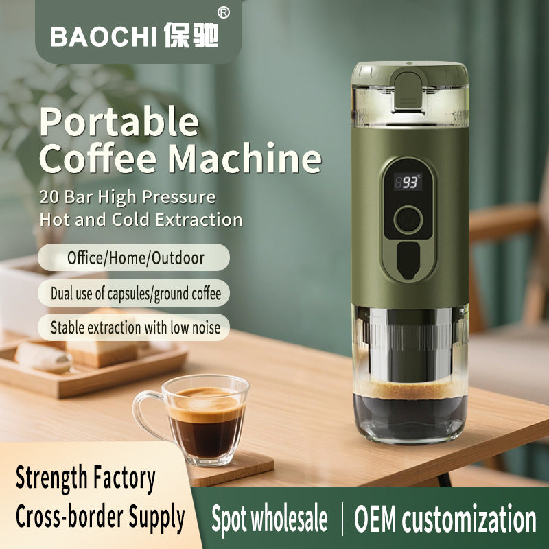 Cross-border electric heating espresso machine powder capsule dual-purpose outdoor travel car home portable mini