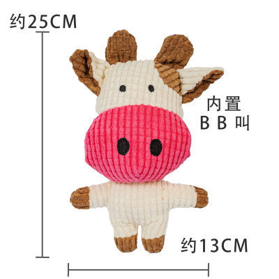 Plush dog French bulldog bite resistant ball rope sounding toy fruit cartoon animal cat cat pet supplies