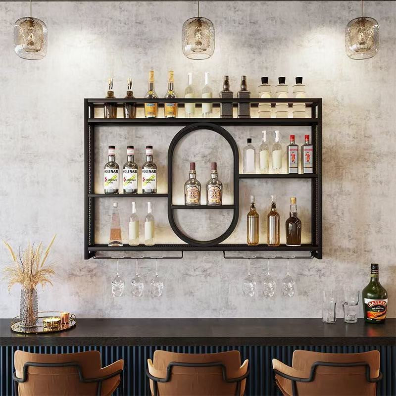 Nordic style exhibition hall wall-mounted wine cabinet bar table ornament European decorative wine bottle wine props foreign wine creative home decoration