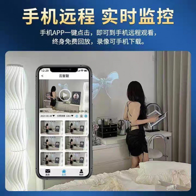 Factory direct sales, wireless surveillance cameras, home plug-in-free, can be connected to mobile phones remotely, no dead ends, indoor cat eyes