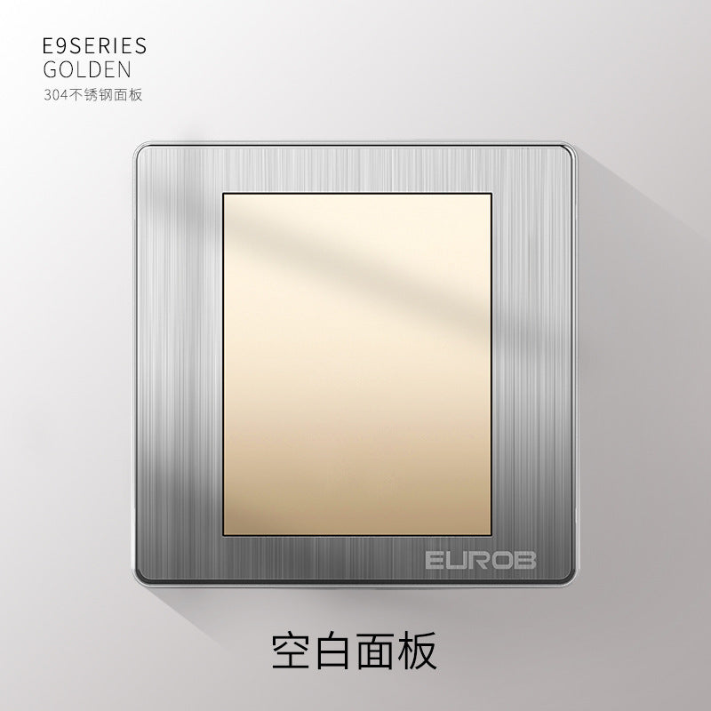 Open switch socket household silver 86 type 5 five-hole plug two or three plug double control wall air conditioner panel