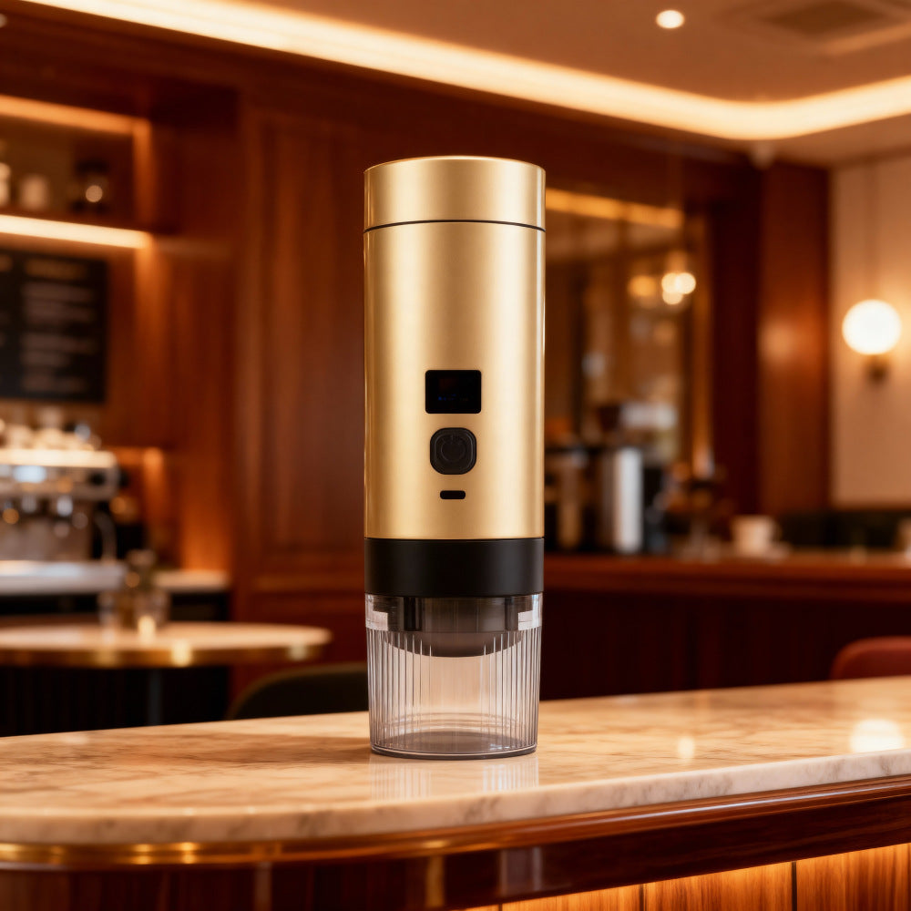 Portable Capsule Coffee Machine Outdoor Car Home Mini Espresso Automatic Intelligent Digital Display