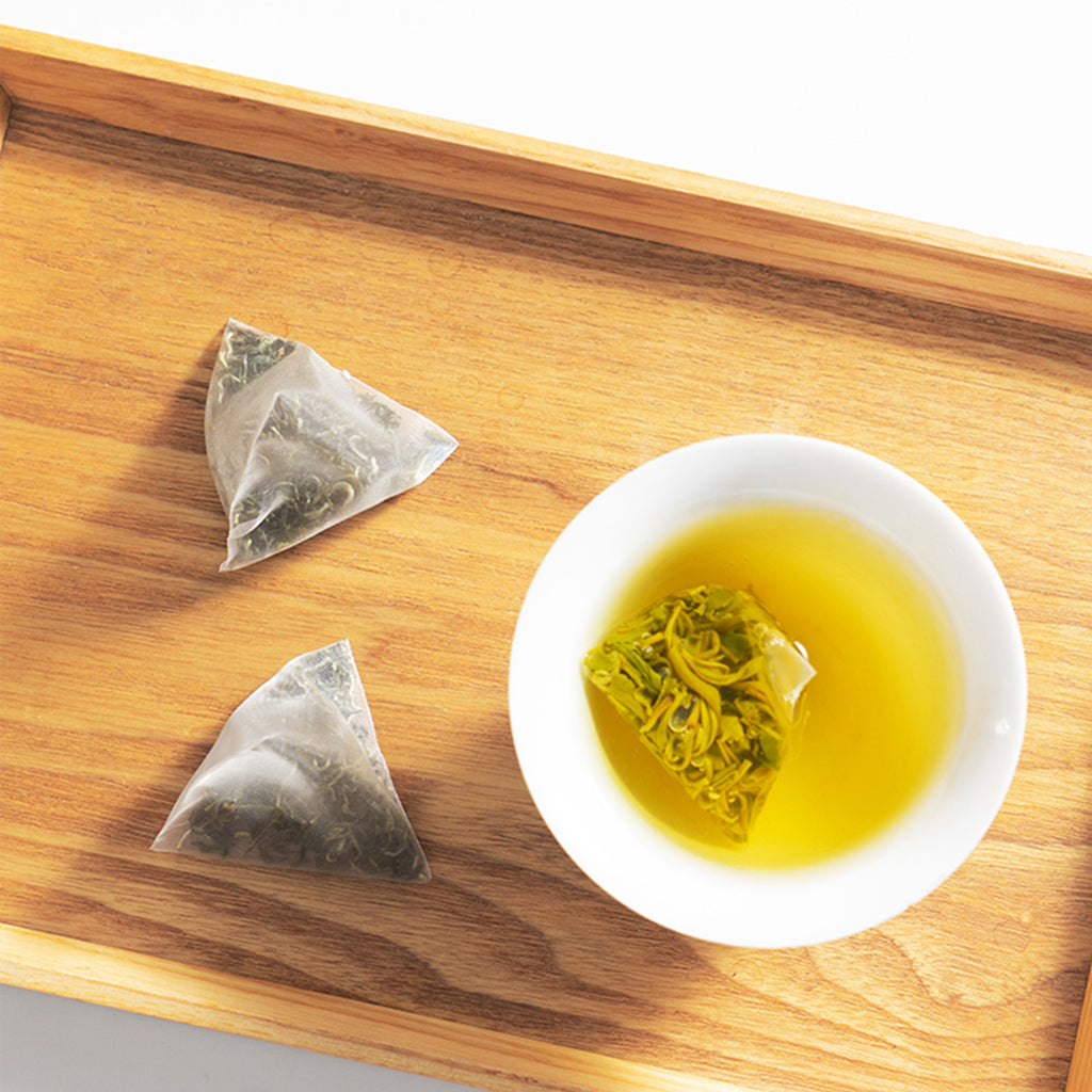 Biluochun green tea tea bags 2024 batches of goods, floral and fruity fragrance, strong fragrance, Mingqian spring tea buds, cold brewed tea bags, brewed tea