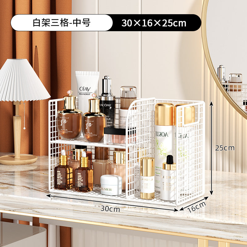 Cosmetics storage box, desktop shelf, household dresser, skin care product mask, multi-layer partition, sundries storage basket