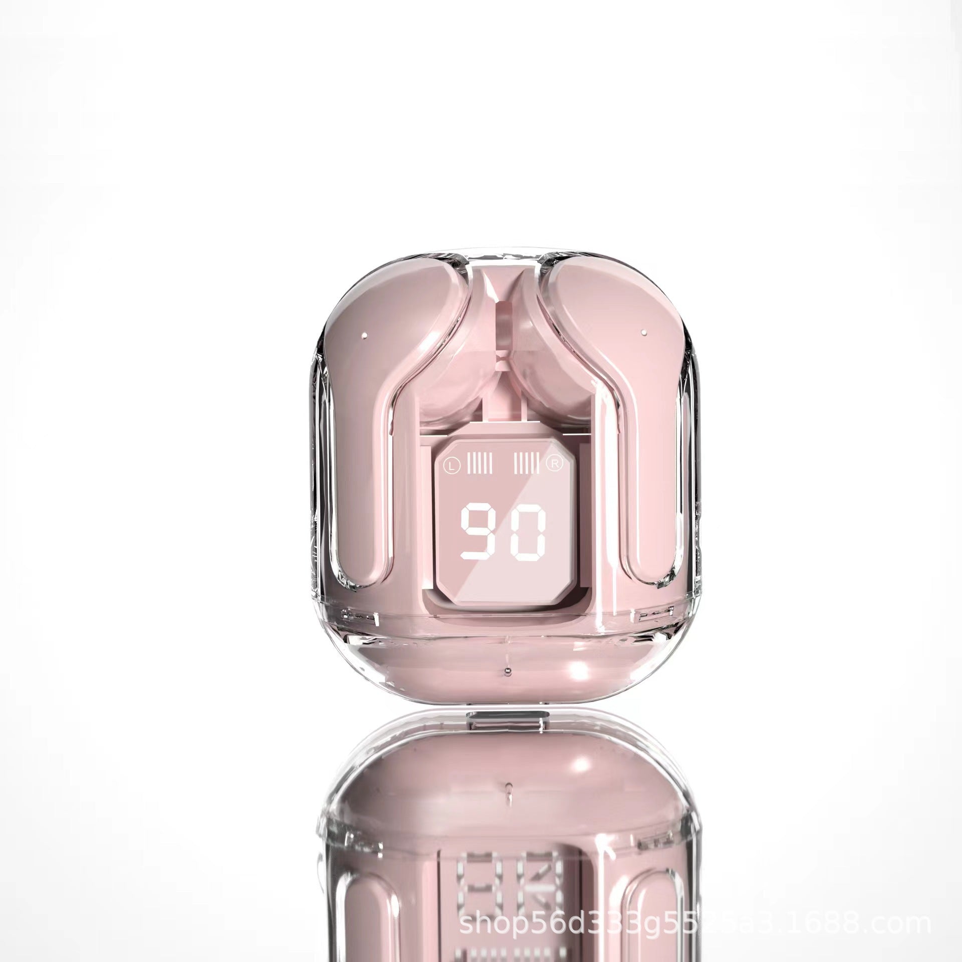 Cross-border generation hot-selling transparent new digital display Bluetooth headset in-ear bilateral stereo charging compartment 1 generation none