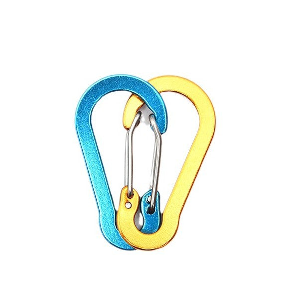 厂家新款5号S形铝合金登山扣diy弹簧扣多色钥匙扣户外露营挂扣