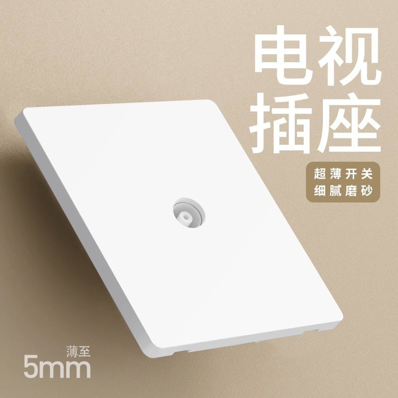 International electrician matte white switch socket panel household ultra-thin 86 type concealed 16a five-hole wall power supply
