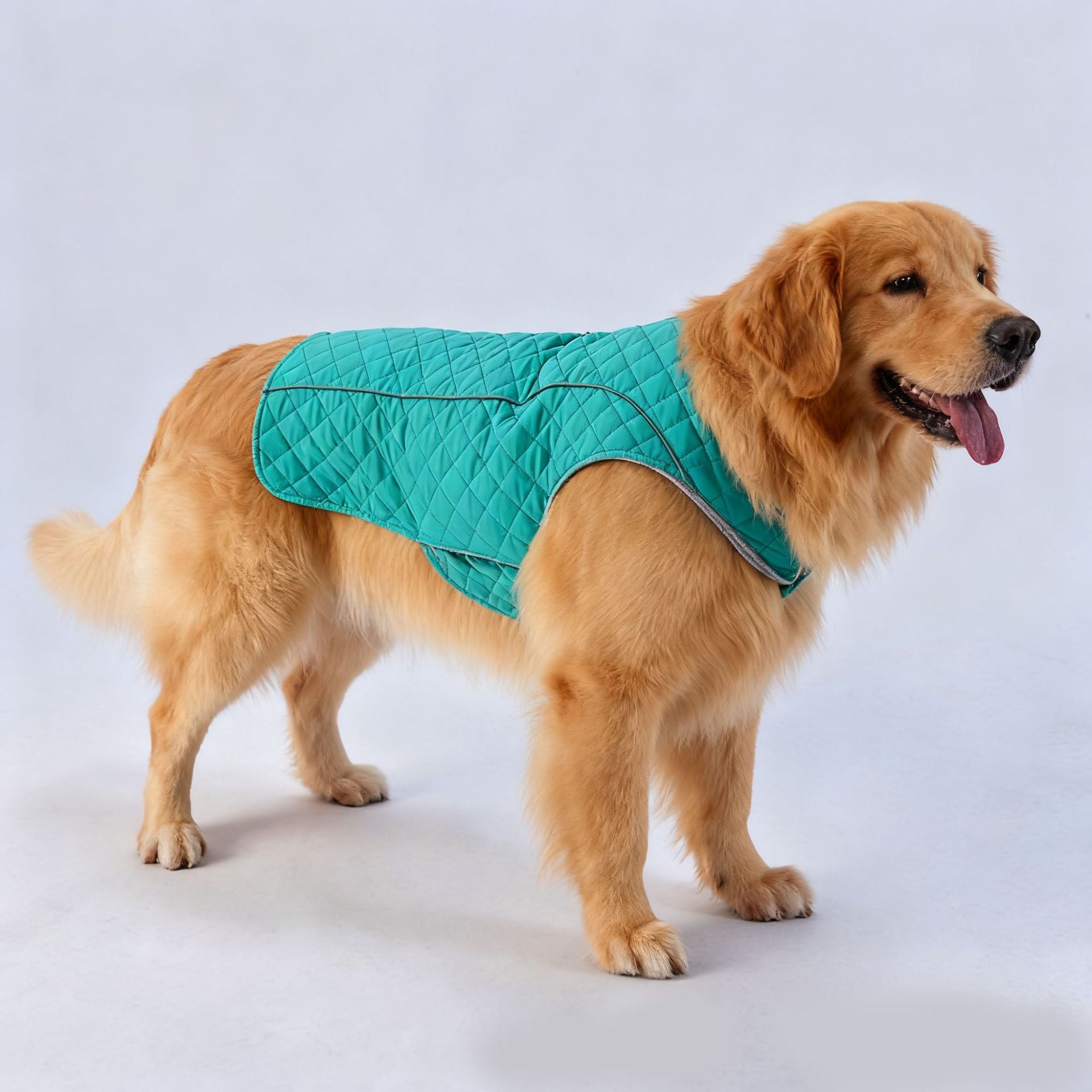 Cross-border popular pet autumn and winter clothes windproof and cold-proof puppy jacket integrated chest and back can pull dog cotton-padded clothes