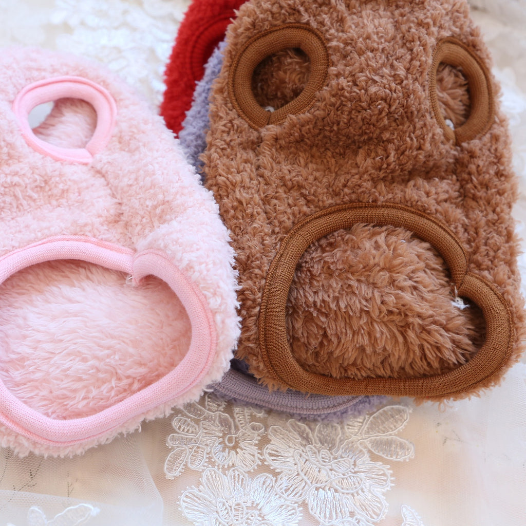 Autumn and winter kittens puppies milk dogs milk cats keep warm winter clothes small vest double-sided velvet small body than bear Yorkshire