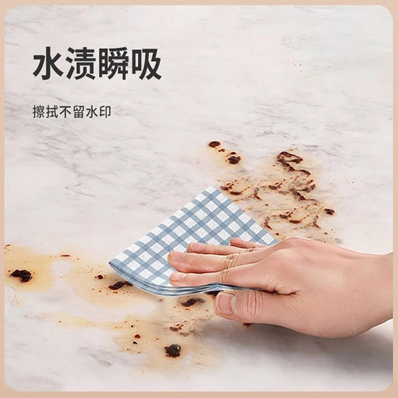 Lazy rag wet and dry paper thickened to remove oil Household cleaning paper towels Disposable dishcloth absorbs water and does not stick oil