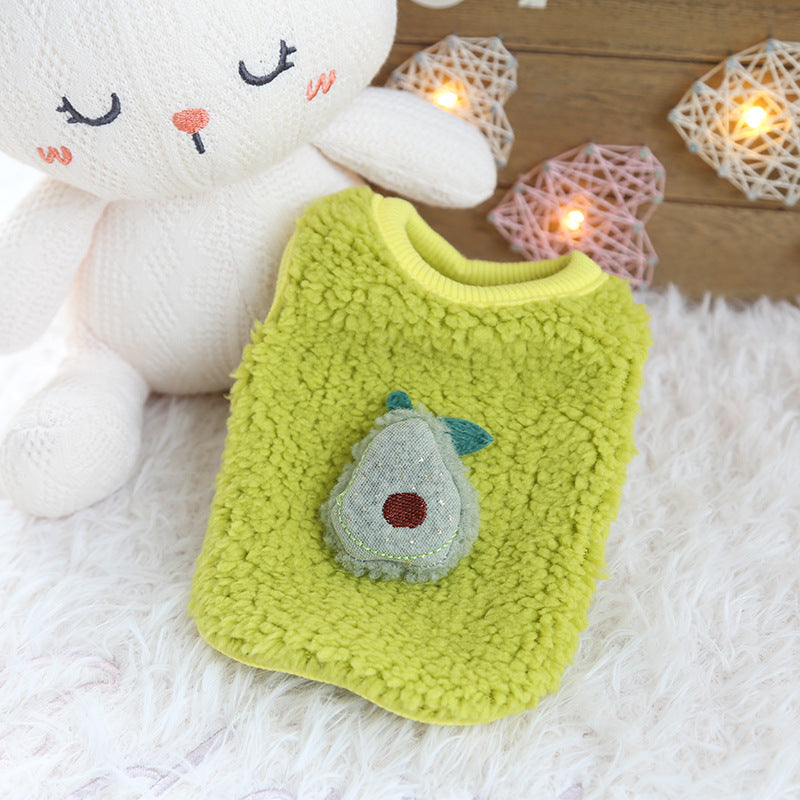 Petstyle glutinous rice dumplings milk dog clothes, cute fluffy puppy dog puppy kitten clothes, newborn cat