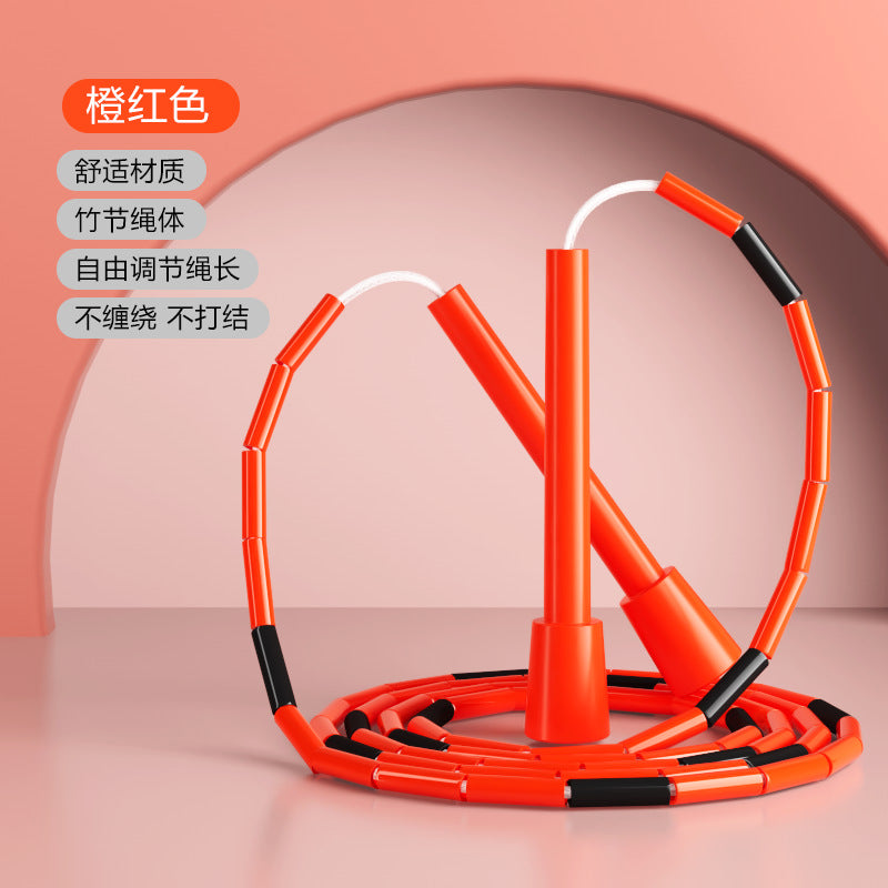 Children's bamboo skipping rope for primary school students, kindergarten for beginners, sports high school entrance examination, professional fitness rope adjustable