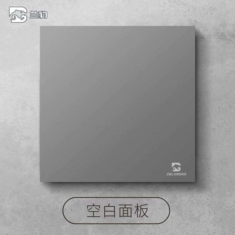 Wholesale Household Dark Grey Five-hole Socket 86 Concealed Two and Three Poles One Open Single Double Control Plug Switch Panel