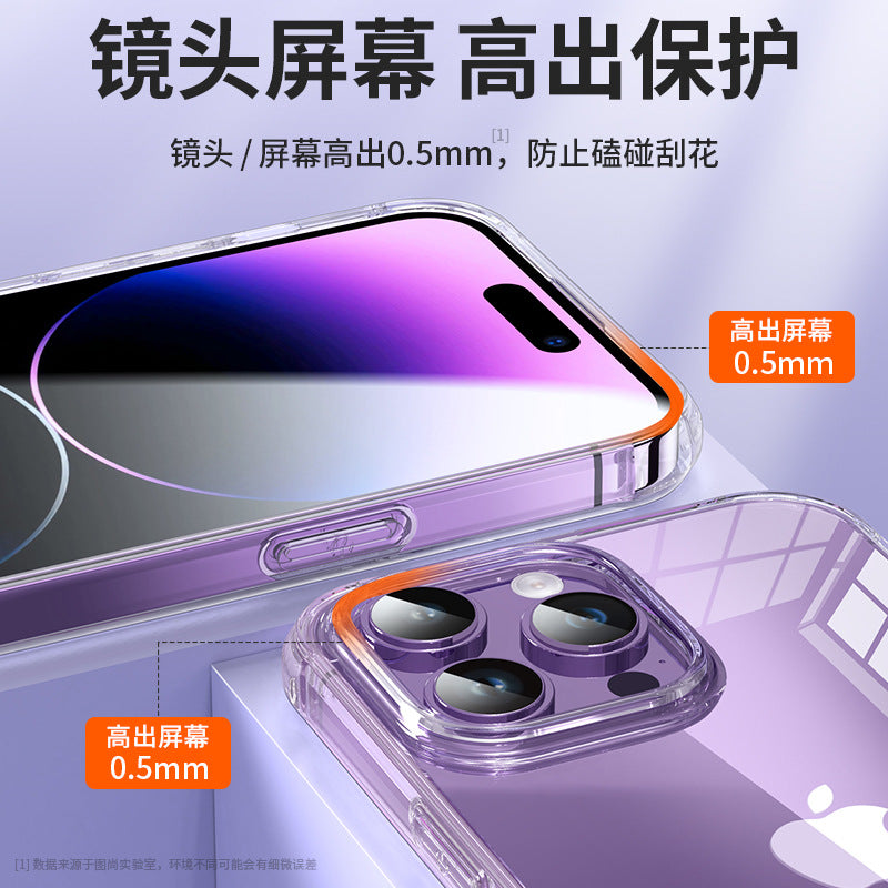 Light transparent TPU soft case is suitable for Apple 17/16/15/14/13 all series anti-drop high definition naked mobile phone case