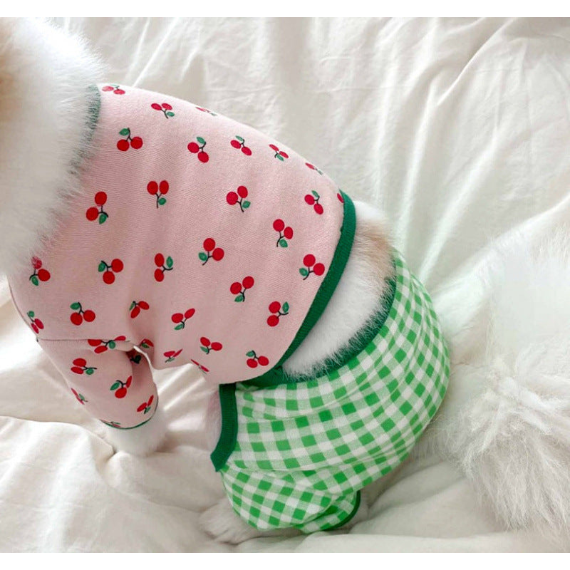 Traction puppy dog clothes winter Bigbear teddy Pomeranian Schnauzer small dog pet autumn and winter four-legged winter