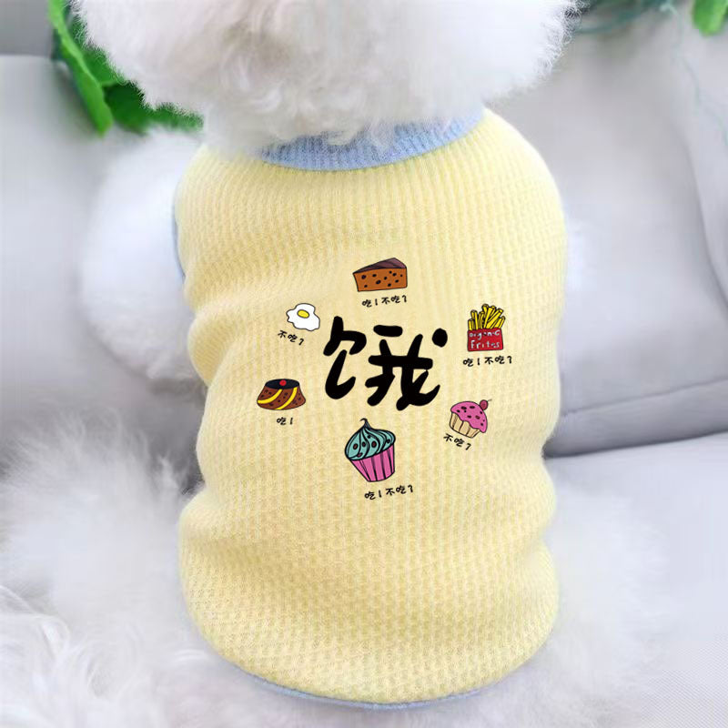 Pet clothes Spring and Autumn thin sling vest dog clothes teddy bear kitten Yorkshire Schnauzer