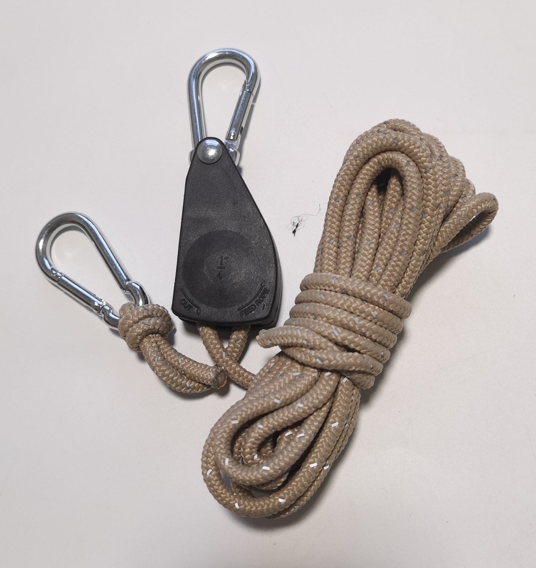 Outdoor camping canopy wind rope tent rope bold tensioner pulley buckle regulator reflective windproof rope lifting rope