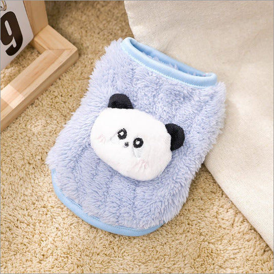 Supersmall kitten puppy dog clothes teddy puppy teacup dog newborn full moon autumn and winter milk dog milk cat vest