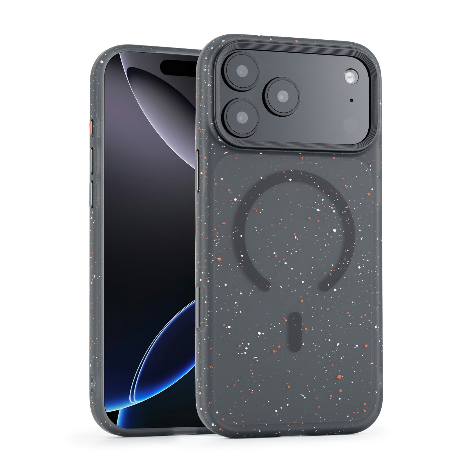 Applicable to iPhone17promax mobile phone case painted color splashing ink magnetic suction Apple 17 skin matte anti-drop protective cover