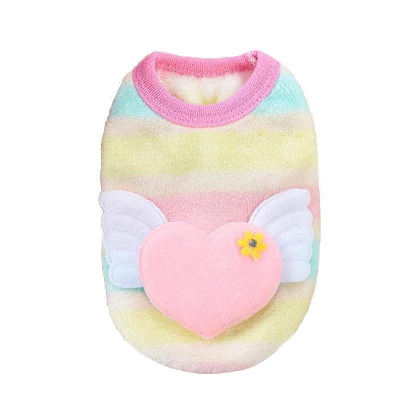 Cat clothes warm, velvet and thickened autumn and winter new puppies teacup dogs small dog kittens teddy dog vest