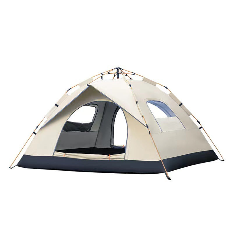 Cross-border tent outdoor portable fully automatic 3-4 people thickened rainproof children's camping equipment full set wholesale camping