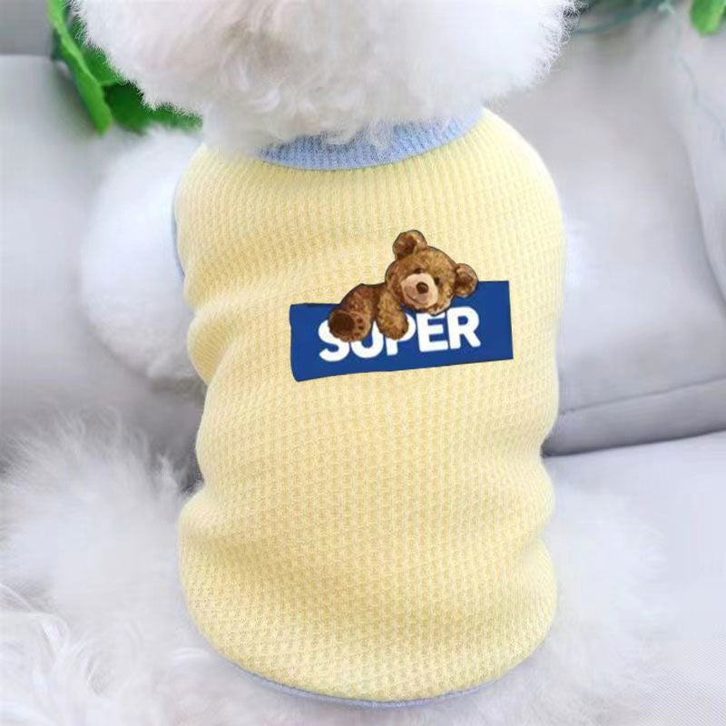 Pet clothes Spring and Autumn thin sling vest dog clothes teddy bear kitten Yorkshire Schnauzer