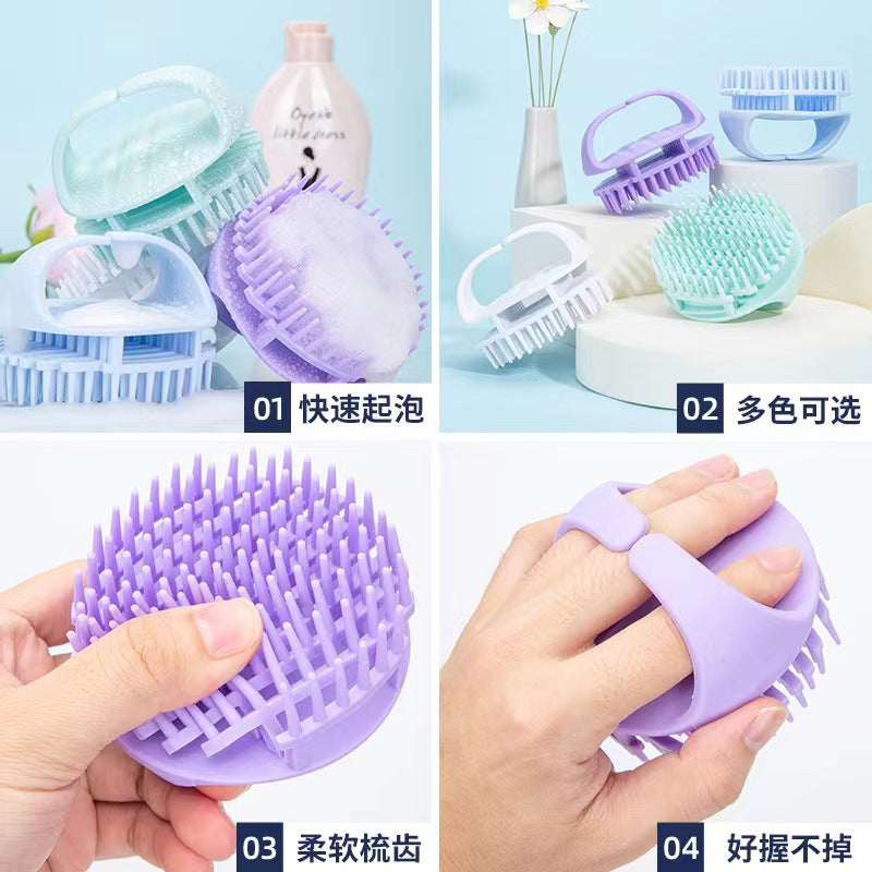 Multifunctional Shampoo Brush Personal Care Home Massage Brush Hollow Shampoo Comb Silicone Massage Special Comb Hair Care