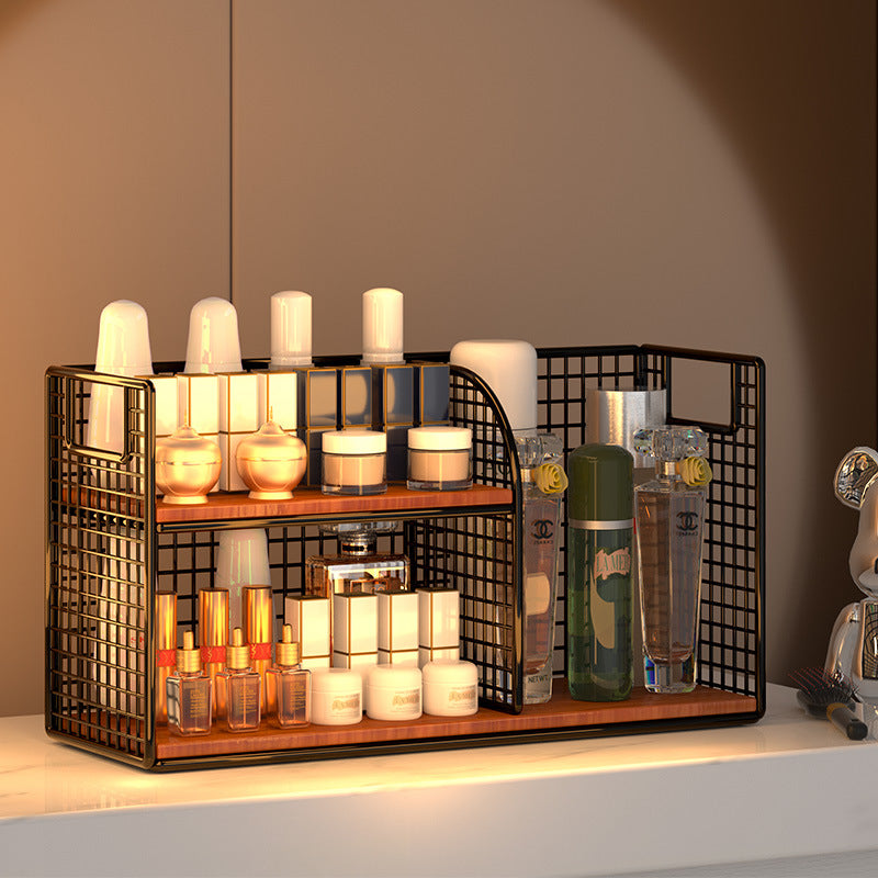 Cosmetics storage box, desktop shelf, household dresser, skin care product mask, multi-layer partition, sundries storage basket