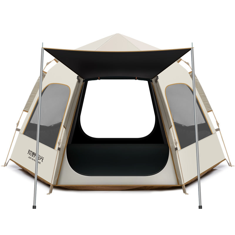 Tent field camping tent outdoor camping portable folding camping overnight equipment automatic thickened sun protection