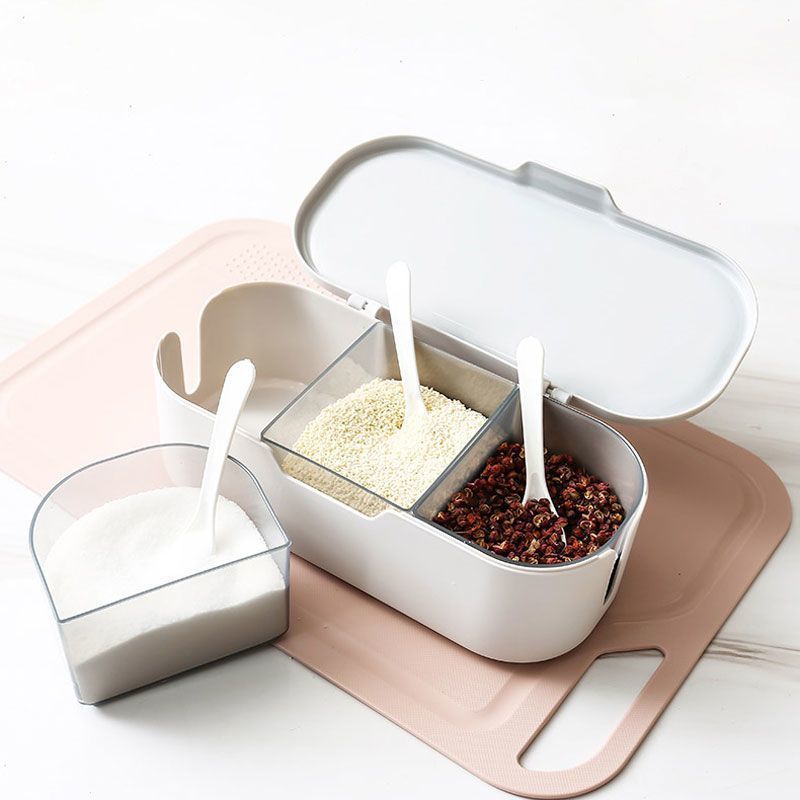 Kitchen supplies seasoning box set with lid Household European seasoning tank seasoning box seasoning bottle grid seasoning box