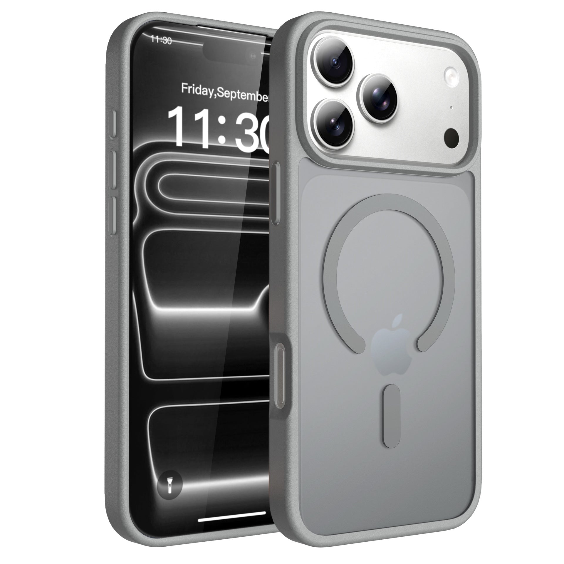 Cross-border iphone17pm mobile phone case Magnetic skin suction 16 Anti-drop matte 14 Apple 15promax protective case