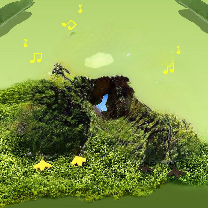 Plush electric flutter pet cat toy tease cat voice attractive force automatic bird chirp white tit big bill bird cat