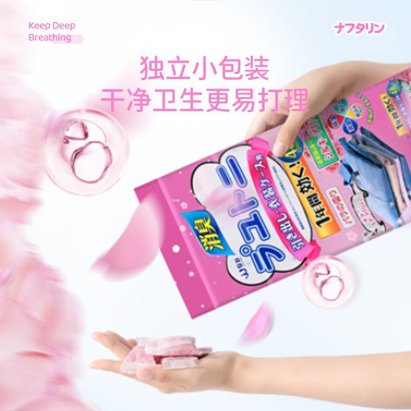 Floral mothballs wardrobe to remove odor, rose fragrance, insect repellent, cockroach anti-moth tablets, mite removal tablets, a must for home use